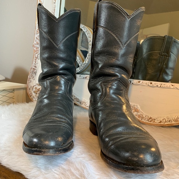 Justin Vintage Cowgirl Grey Boots size 6.5 - Picture 2 of 6